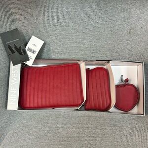 NEW Nine West Three Piece Wallet Set Wristlet, Coin Wallet, & Tech Case